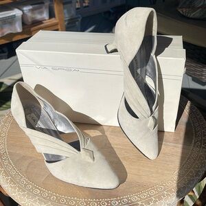 Sexy 1980’s Vintage Via Spiga Suede Pumps 7 M EUC